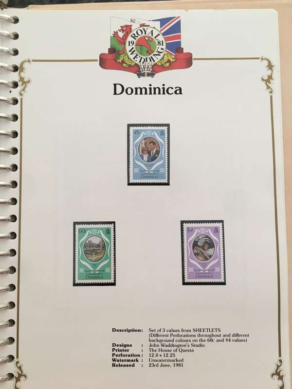 DOMINICA - ROYAL WEDDING OF PRINCE CHARLES AND LADY DIANA - 1981