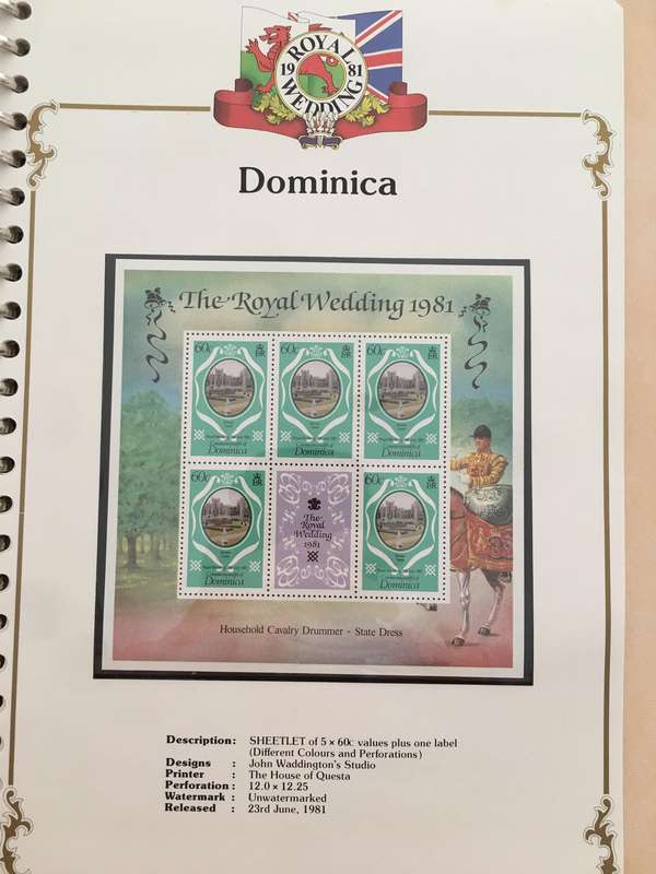 DOMINICA - ROYAL WEDDING OF PRINCE CHARLES AND LADY DIANA - 1981 - SHEET OF STAMPS