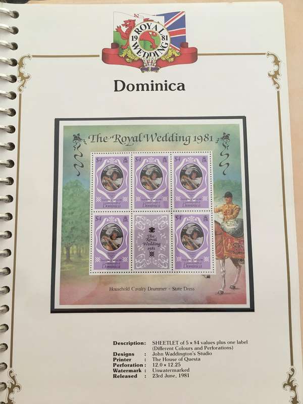 DOMINICA - ROYAL WEDDING OF PRINCE CHARLES AND LADY DIANA - 1981 - MINI SHEET