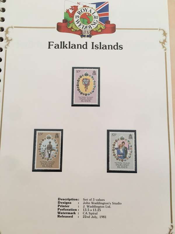 FALKLAND ISLANDS - THE ROYAL WEDDING OF PRINCE CHARLES  AND LADY DIANA - 1981  3 MINT STAMPS