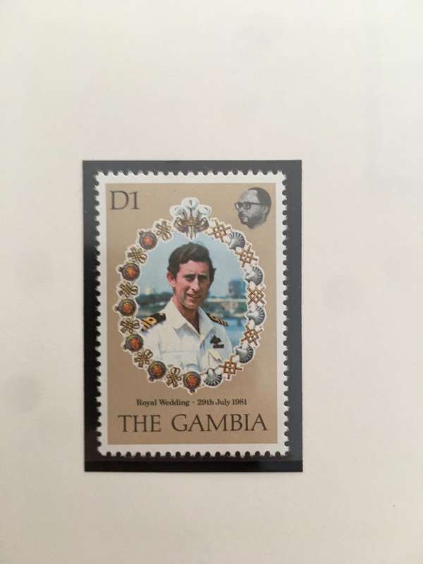 GAMBIA - ROYAL WEDDING OF PRINCE CHARLES AND LADY DIANA 1981 - 3 MINT STAMPS