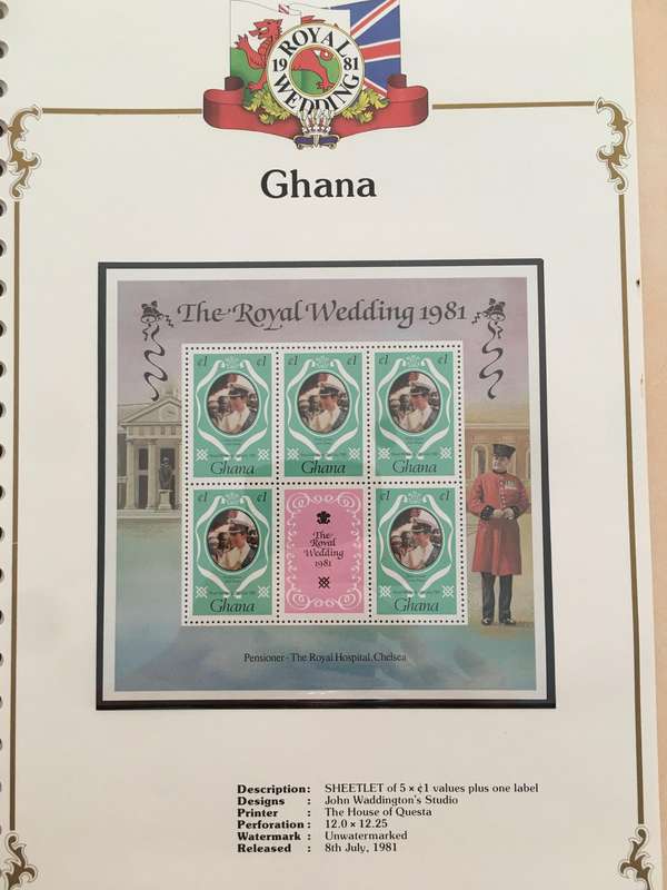 GHANA - ROYAL WEDDING OF PRINCE CHARLES AND LADY DIANA - 1981  -