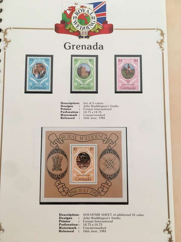 GRENADA - ROYAL WEDDING OF PRINCE CHARLES AND LADY DIANA 1981 -  MINT STAMPS