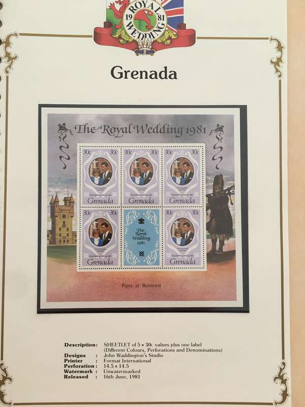 GRENADA - ROYAL WEDDING OF PRINCE CHARLES AND LADY DIANA 1981 -  MINT  SHEET