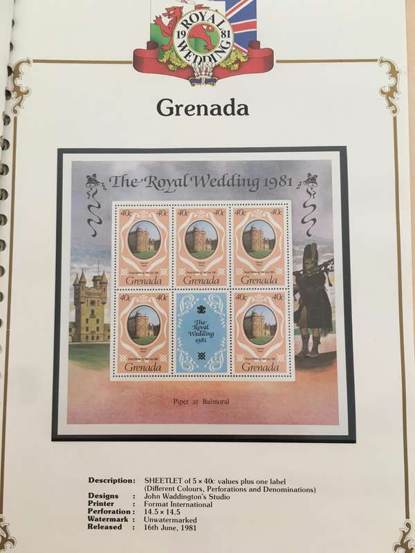 GRENADA - ROYAL WEDDING OF PRINCE CHARLES AND LADY DIANA 1981 -  MINT STAMPS