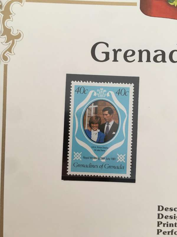 GRENADA GRENADINES - THE ROYAL WEDDING OF PRINCE CHARLES AND LADY DIANA 1981 - MINT STAMPS