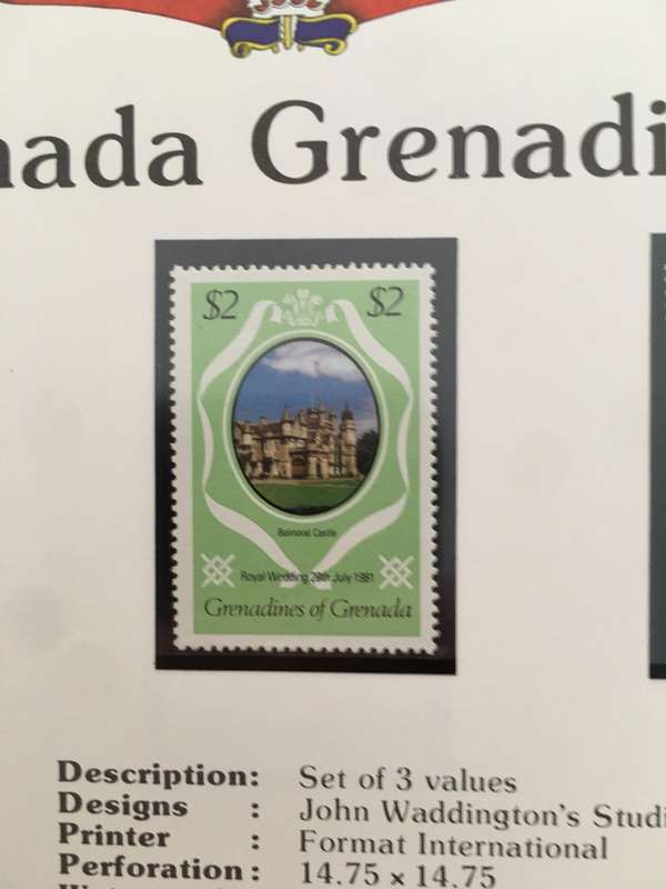 GRENADA GRENADINES - THE ROYAL WEDDING OF PRINCE CHARLES AND LADY DIANA 1981 - MINT STAMPS