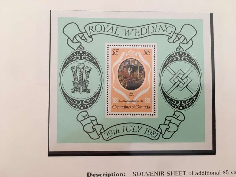 GRENADA GRENADINES - THE ROYAL WEDDING OF PRINCE CHARLES AND LADY DIANA 1981 - MINT STAMPS