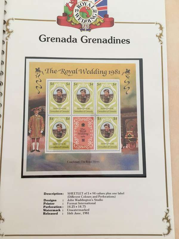 GRENADA GRENADINES - THE ROYAL WEDDING OF PRINCE CHARLES AND LADY DIANA 1981 - MINT STAMPS