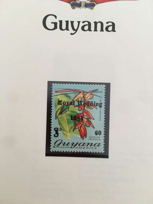 GUYANA  PARCEL POST  ROYAL WEDDING  BLACK OVER PRINTS