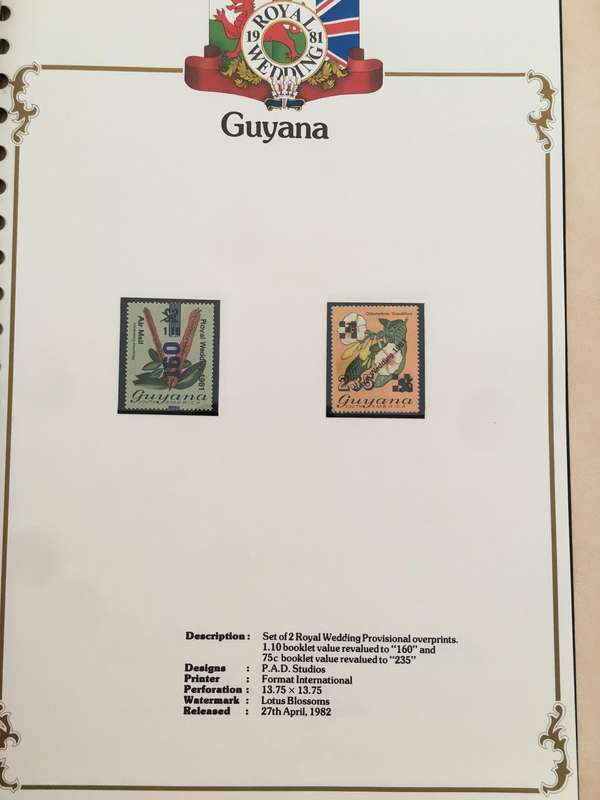 GUYANA  PARCEL POST  ROYAL WEDDING  BLACK OVER PRINTS