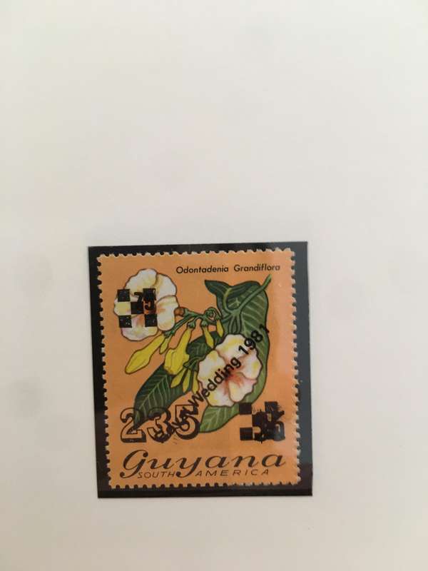 GUYANA  PARCEL POST  ROYAL WEDDING  BLACK OVER PRINTS