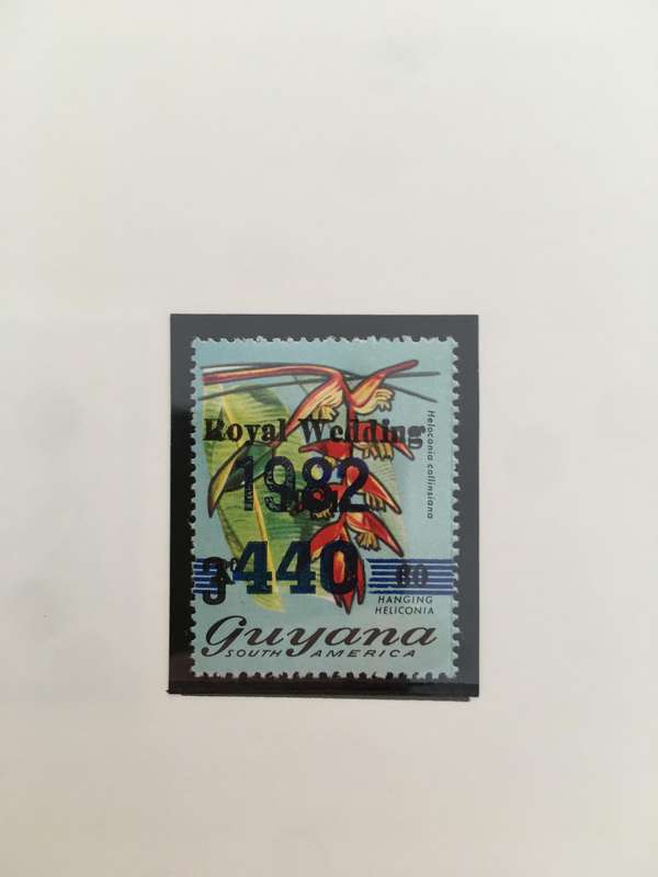 GUYANA  PARCEL POST  ROYAL WEDDING  BLACK OVER PRINTS