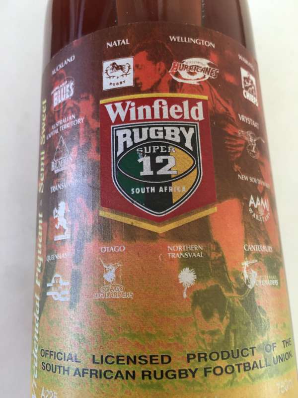 COLLECTORS - WINFIELD RUGBY SUPER 12  BOTTLE OF WINE SEALED
