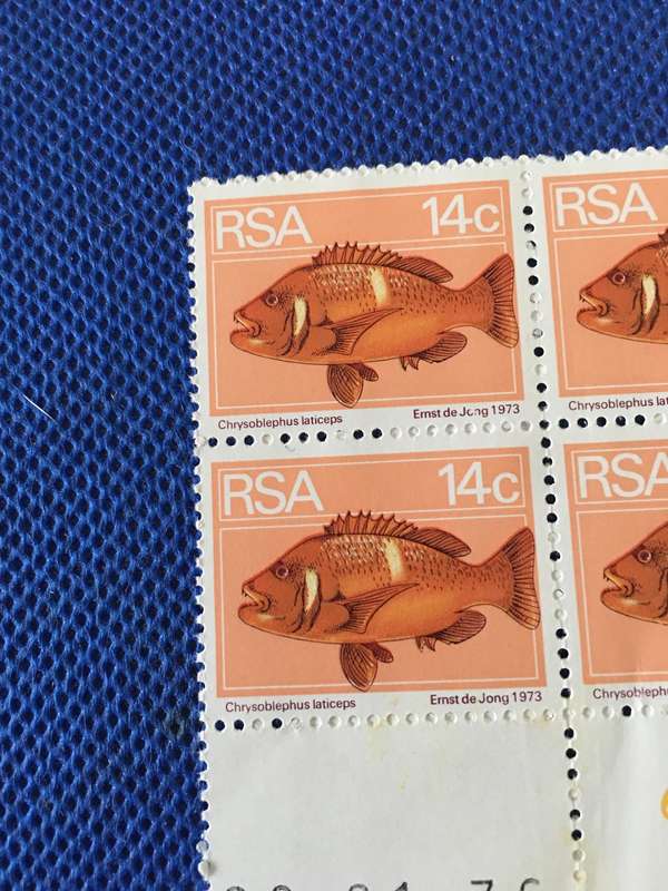 SOUTH AFRICA MINT BLOCK OF 6 STAMPS 1976 14c STAMPS
