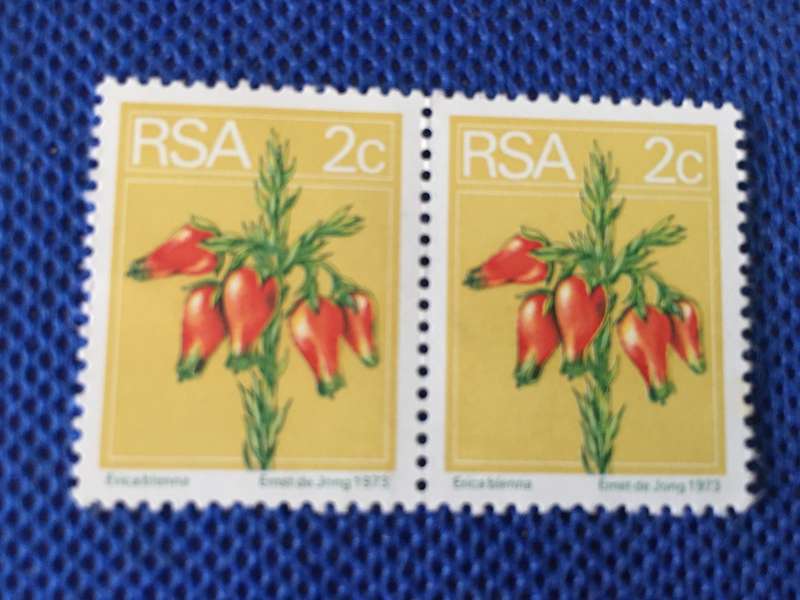 SOUTH AFRICA 2c STAMP PAIR 1974 MINT