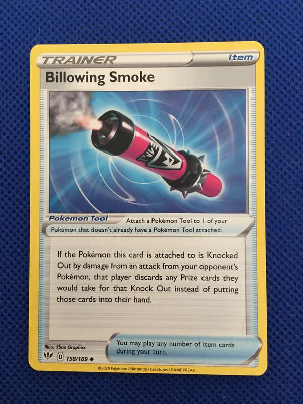 POKEMON TRAINER TRADING CARD - BILLOWING SMOKE