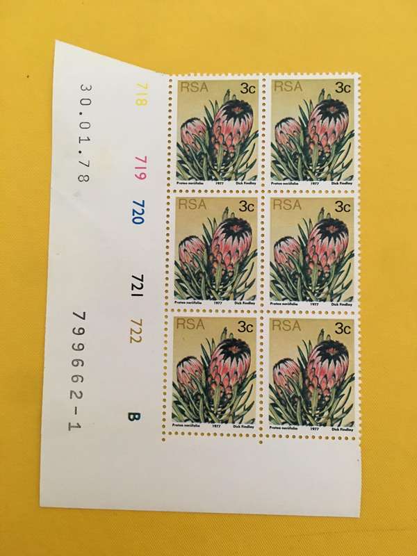 SOUTH AFRICA 3c PROTEA MINT BLOCK