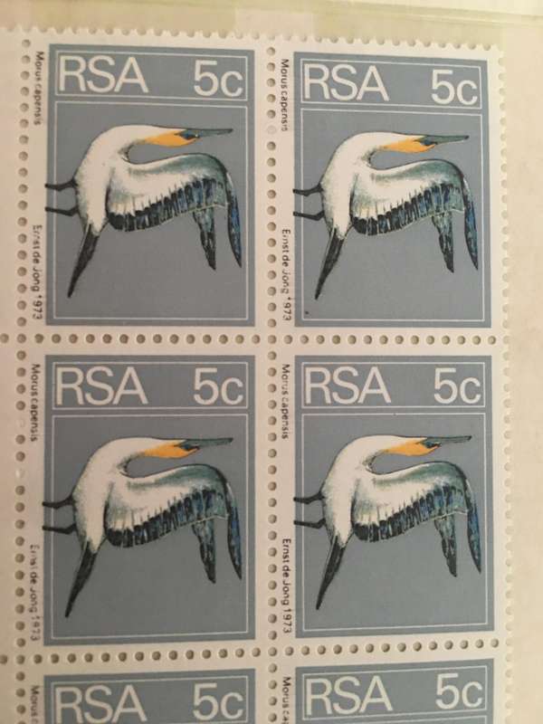 SOUTH AFRICA CAPE GANNET MINT BLOCK OF STAMPS