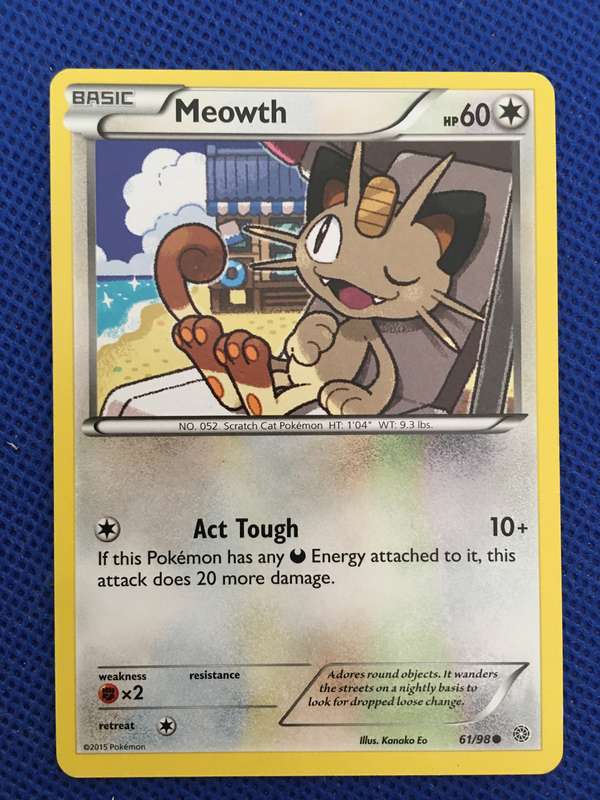 POKEMON TRADING CARD - MEOWTH - 2015