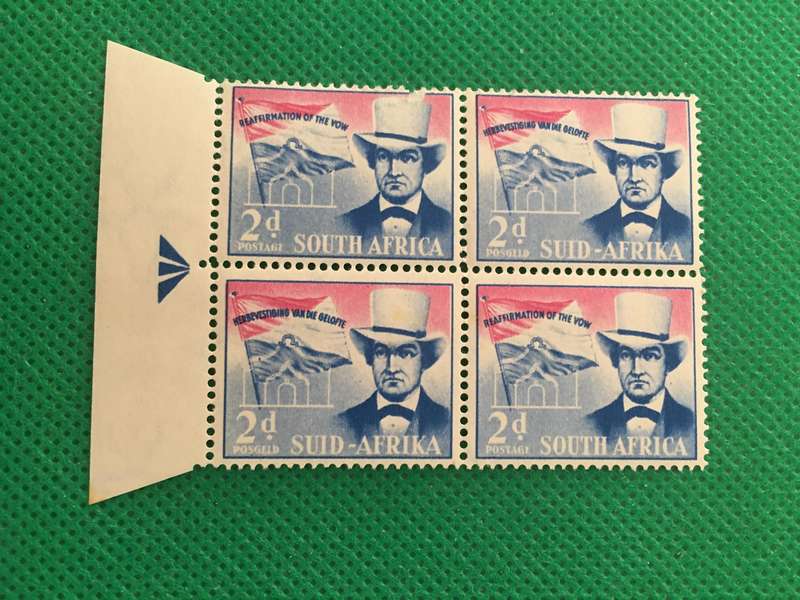 SOUTH AFRICA 1955 ANDRIES PRETORIUS  BLOCK OF MINT STAMPS