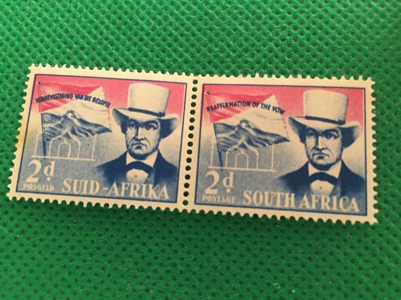 SOUTH AFRICA 1955 ANDRIES PRETORIUS  PAIR OF MINT STAMPS