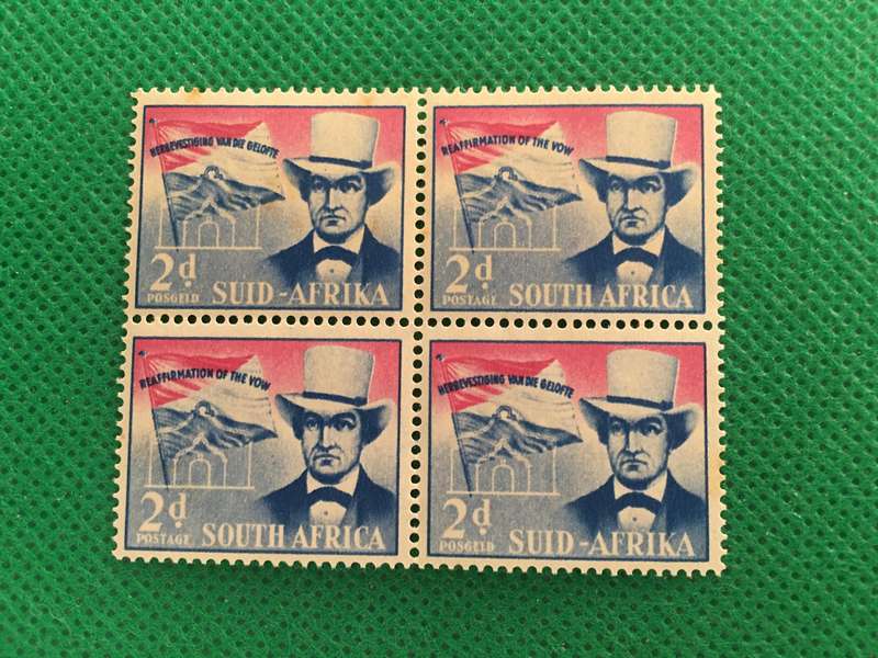 SOUTH AFRICA 1955 ANDRIES PRETORIUS  BLOCK OF MINT STAMPS