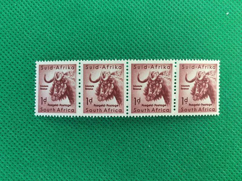 SOUTH AFRICA WILDEBEEST MINT BLOCK OF STAMPS
