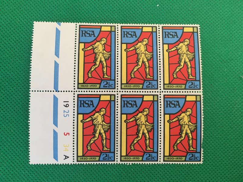 SOUTH AFRICA 1970 MINT BLOCK OF SOWER STAMPS