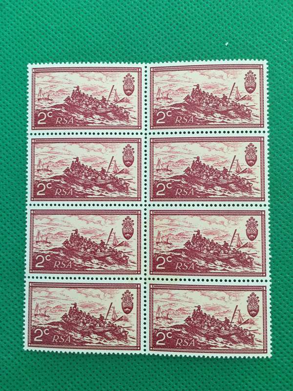 SOUTH AFRICA 2c MINT BLOCK OF STAMPS