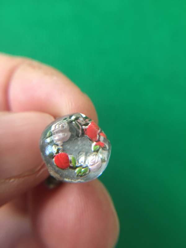 RARE VINTAGE GLASS DOME EARRINGS - IETHER FRENCH OR ITALIAN