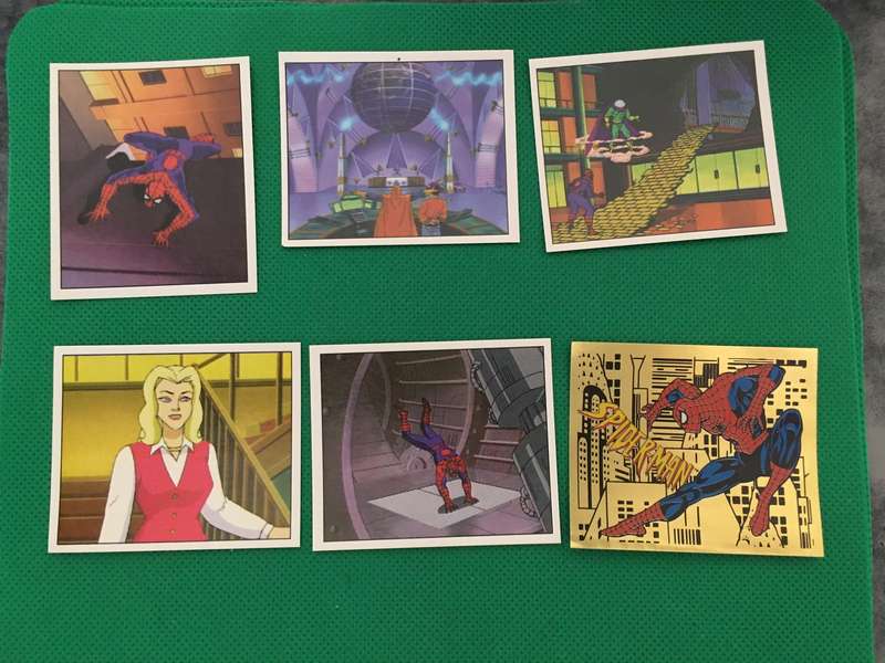 PANINI MARVEL COMICS 6 PACK OF SPIDER-MAN STICKERS - 1995