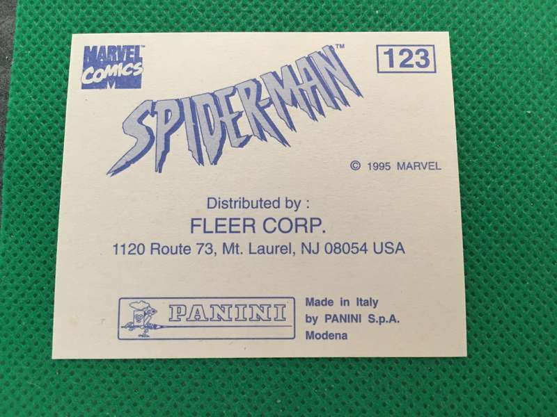 PANINI MARVEL COMICS 6 PACK OF SPIDER-MAN STICKERS - 1995