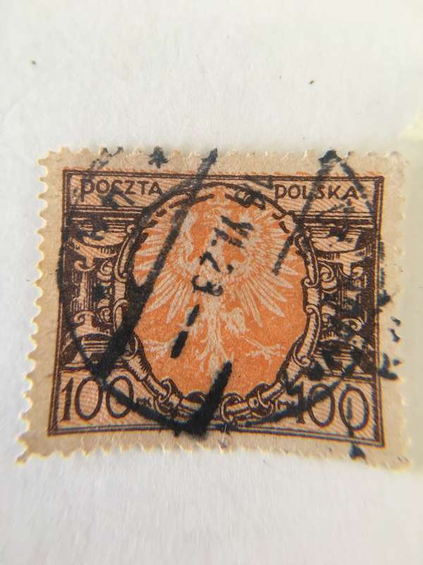 POLAND LOT OF EAGLE STAMPS  USED AND UNUSED LOT OF 6