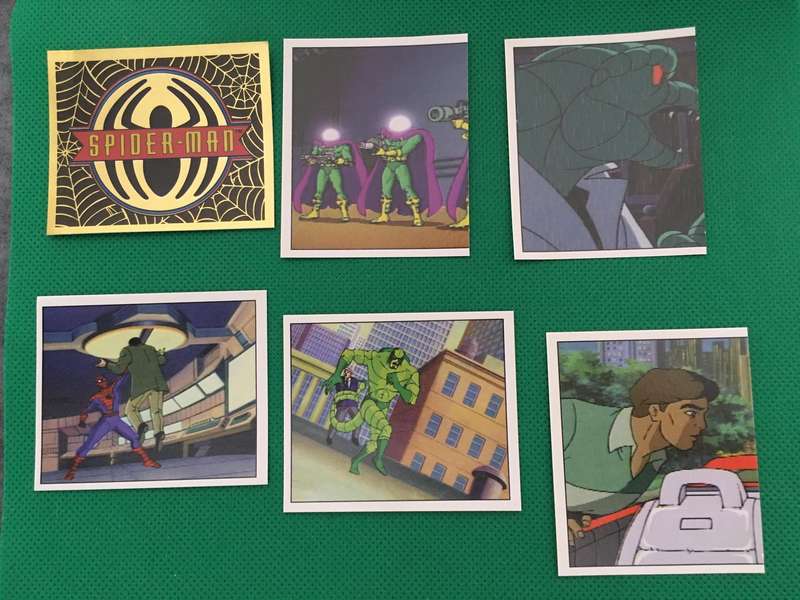 PANINI MARVEL COMICS 6 PACK OF SPIDER-MAN STICKERS - 1995