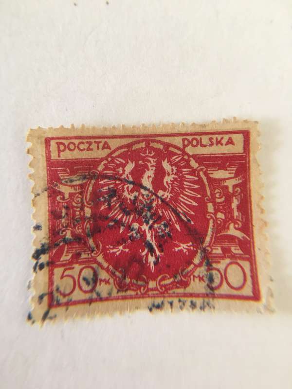 POLAND LOT OF EAGLE STAMPS  USED AND UNUSED LOT OF 6