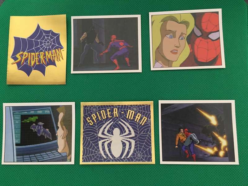 PANINI MARVEL COMICS 6 PACK OF SPIDER-MAN STICKERS - 1995