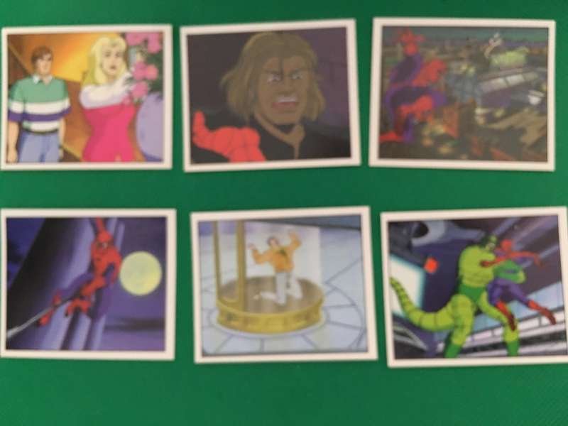 PANINI MARVEL COMICS 6 PACK OF SPIDER-MAN STICKERS - 1995