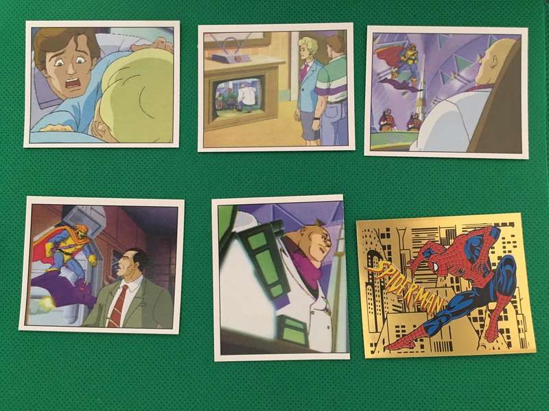 PANINI MARVEL COMICS 6 PACK OF SPIDER-MAN STICKERS - 1995