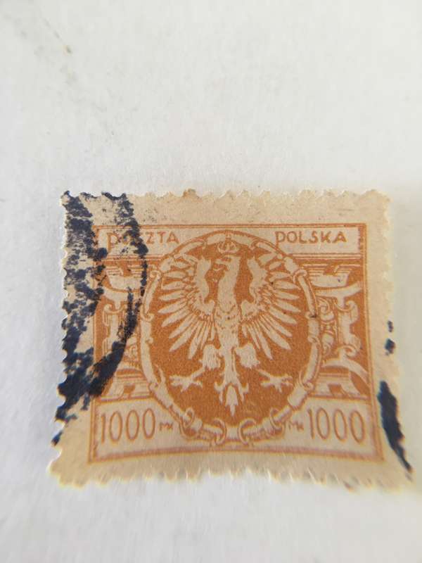 POLAND LOT OF EAGLE STAMPS  USED AND UNUSED LOT OF 6