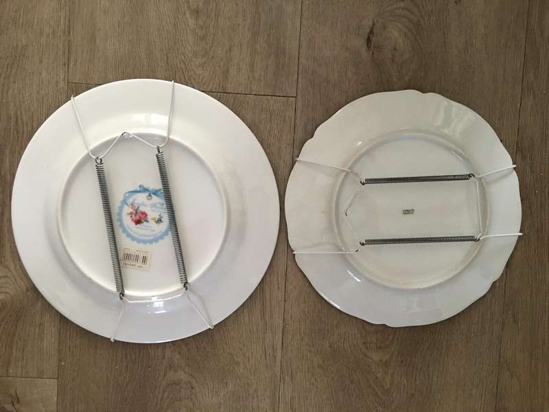 2 LOVELY PLATES - LIMOGES AND DORA PAPIS WITH PLATE HOLDERS