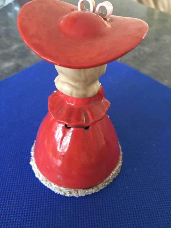 LOVELY VINTAGE DOLL SHAPED BELL PORCELAIN