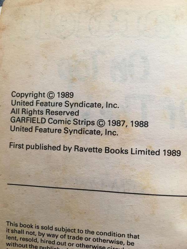 PAPER BACK - GARFIELD  ON TOP OF THE WORLD - 1989