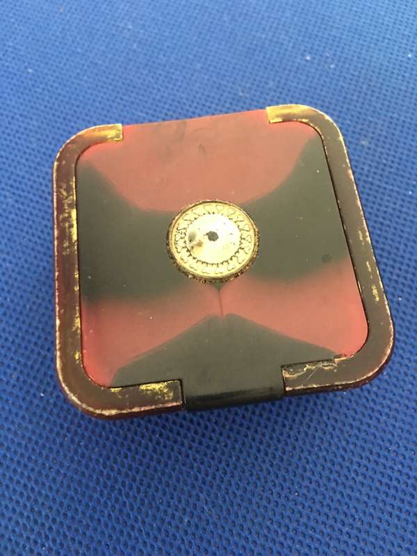 VINTAGE  SMALL PLASTIC RING CONTAINER
