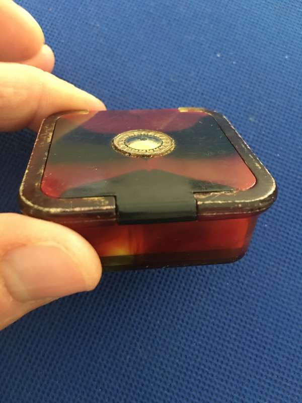 VINTAGE  SMALL PLASTIC RING CONTAINER