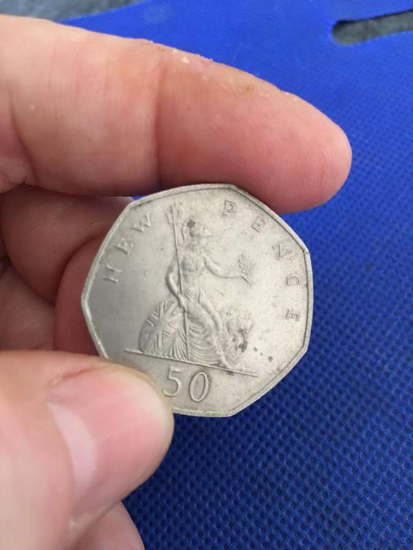 GREAT BRITAIN  50 NEW PENCE COIN 1969