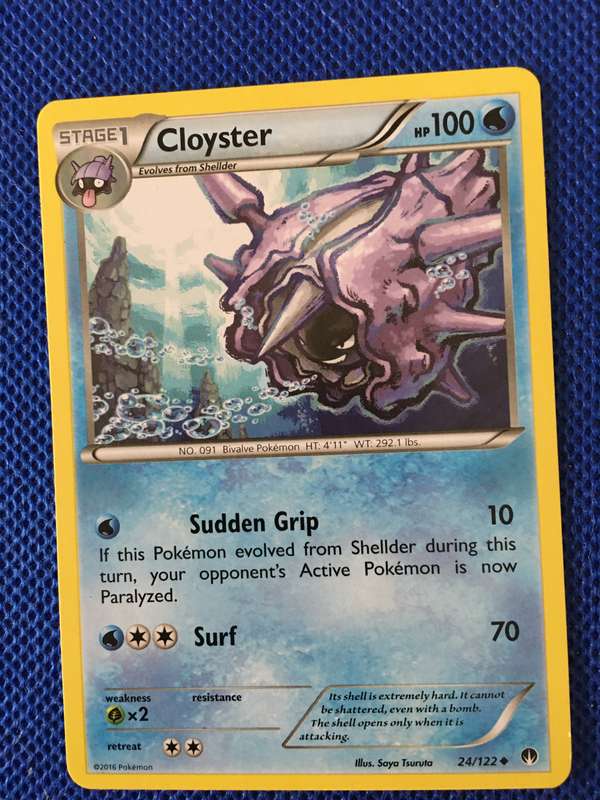 POKEMON TRADING CARD - CLOYSTER - 2016