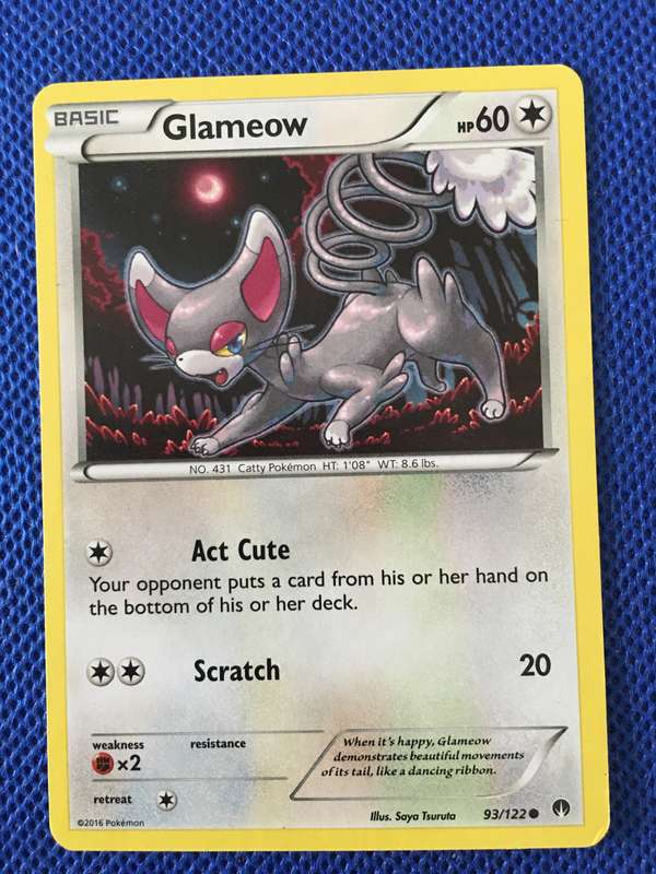 POKEMON TRADING CARD - GLAMEOW - 2016