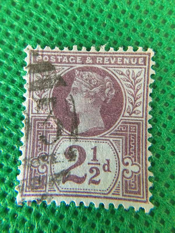 GREAT BRITAIN QUEEN VICTORIA USED 2 1/2D STAMP
