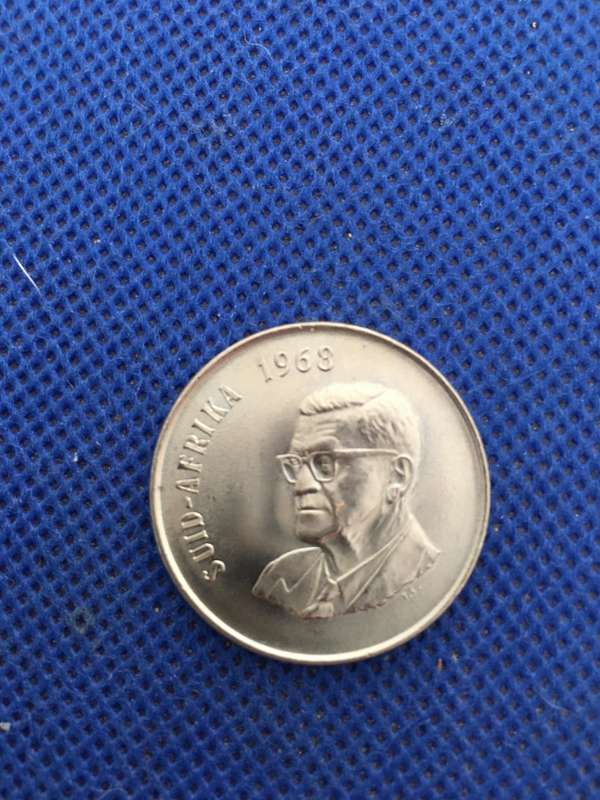 SOUTH AFRICA  - 50c  COIN - 1968 - AFRIKAANS